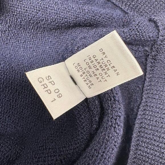 St. John Knit Wool Straight Pencil Midi Skirt Navy Blue Womens Size 6 - Picture 5 of 11